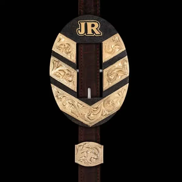 Our Clydesdale Headstall Buckle is sure to be a showstopper when on display on your equine partner. Hand crafted on a German Silver base, featuring our stippled matte background accented with Jeweler's Bronze hand-engraved pieces and lettering.  Customize